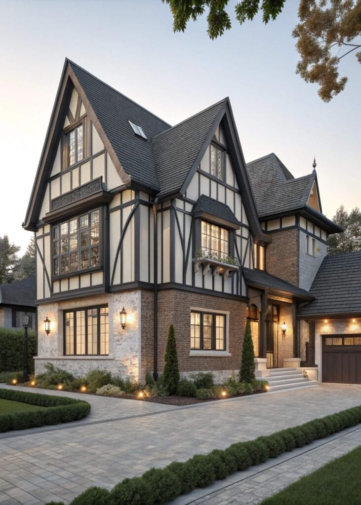 Contemporary Tudor Abode With Classic Features