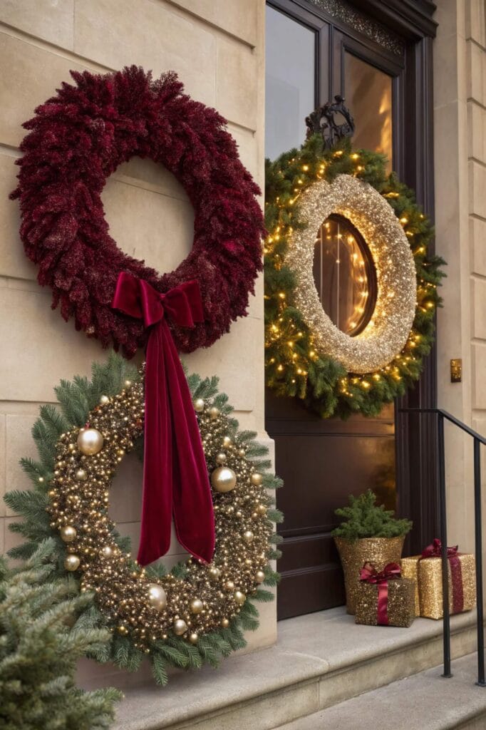 DIY Felt Ball Pom Pom Wreath