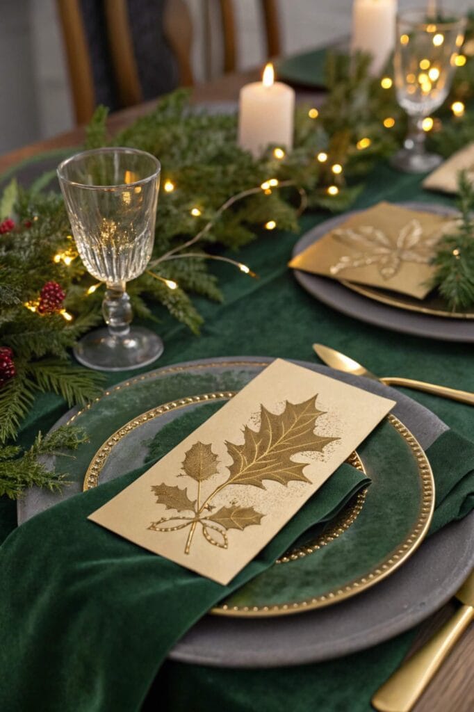 Elegant Gold Leaf Place Cards