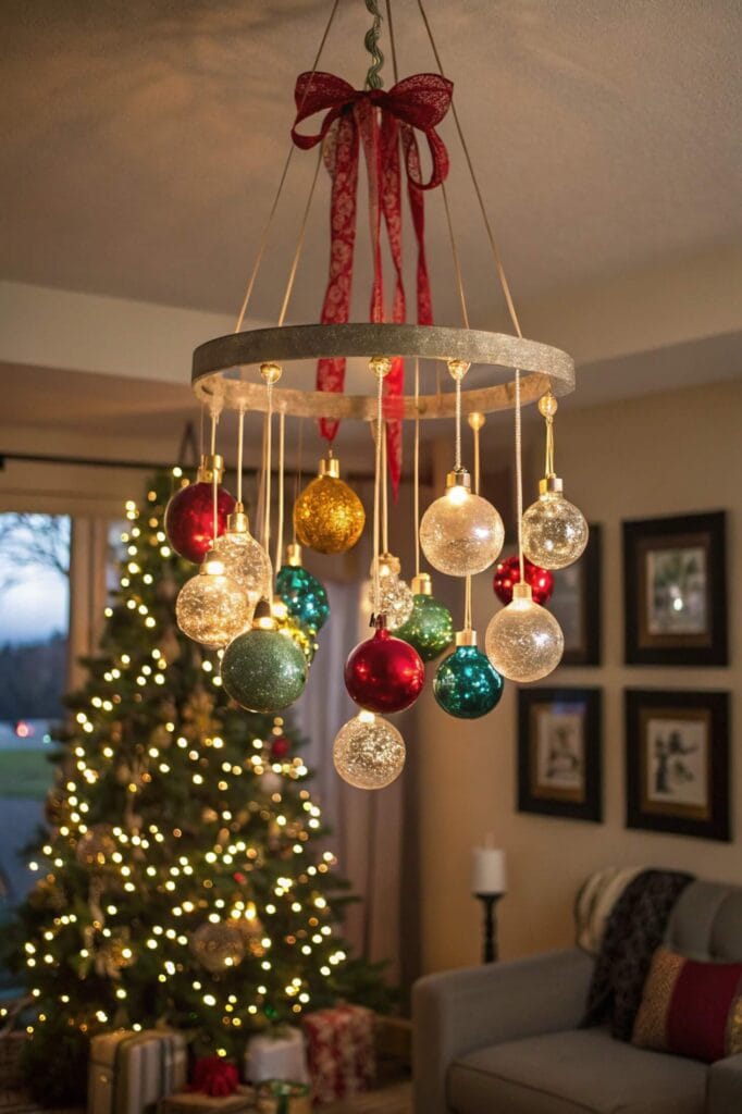 DIY Ornament Chandelier