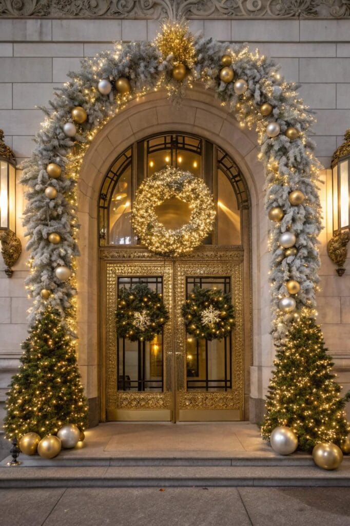 Elegant Gold and Silver Wreath