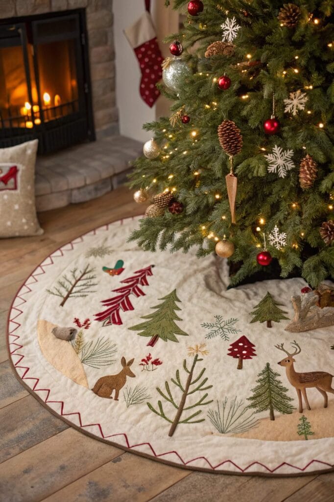 Woodland Creature Christmas Tree Skirt