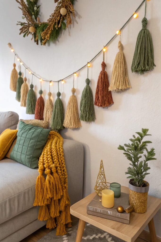 Bohemian Yarn Tassel Garland