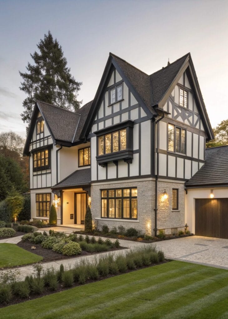 Stylish Tudor Retreat With Contemporary Flair