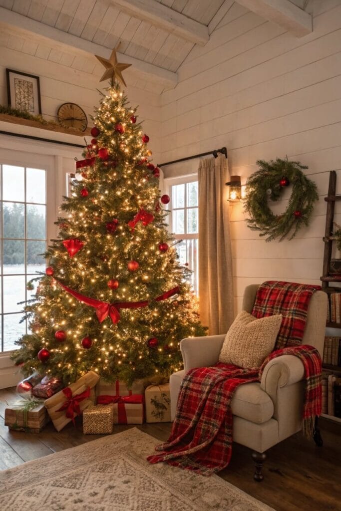 Farmhouse Cozy With Plaid Accents