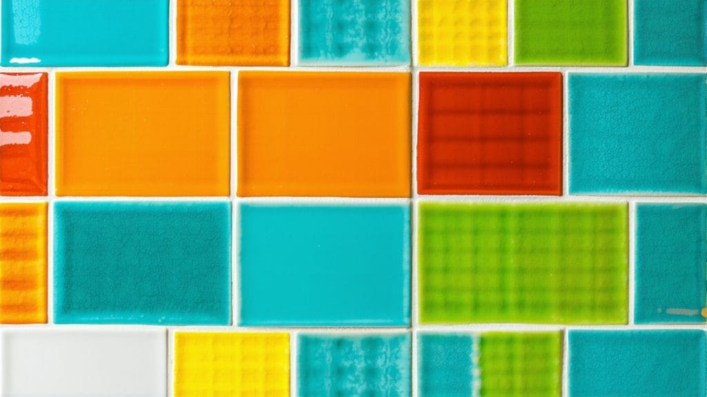 brightly colored ceramic tiles