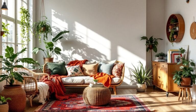 chic boho living room inspiration