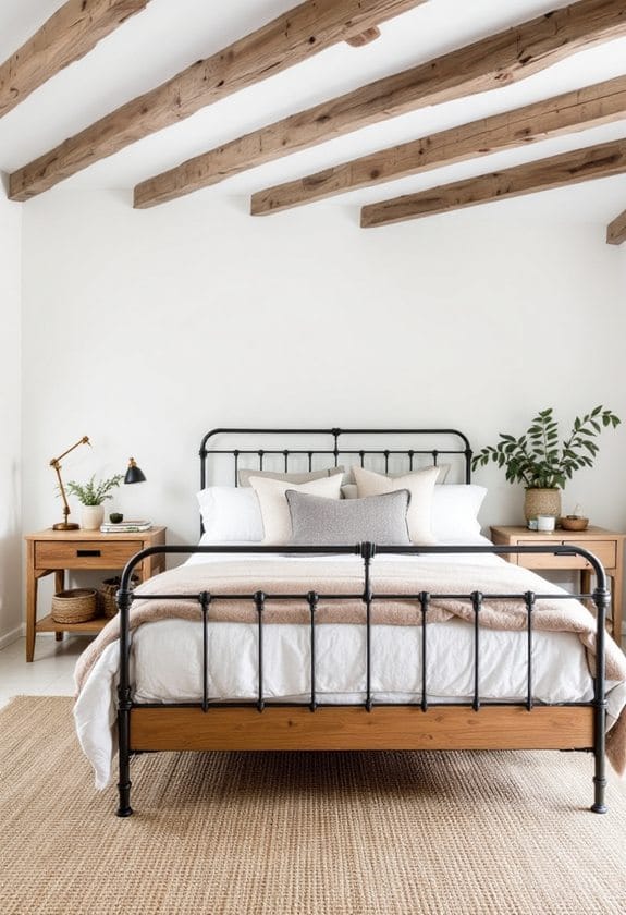 durable wooden iron bedframes