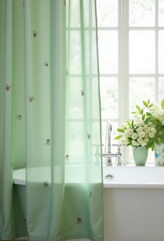 elegant sage green curtain