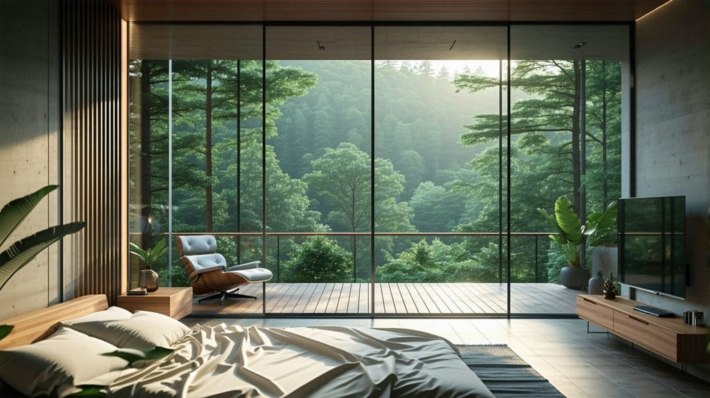 nature inspired minimalist bedrooms