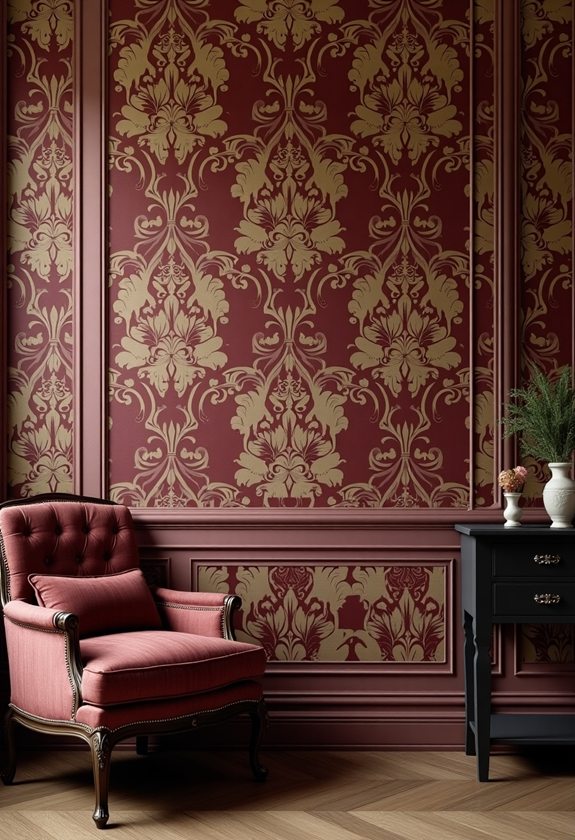 ornate victorian wallpaper design