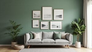 sage green accent walls