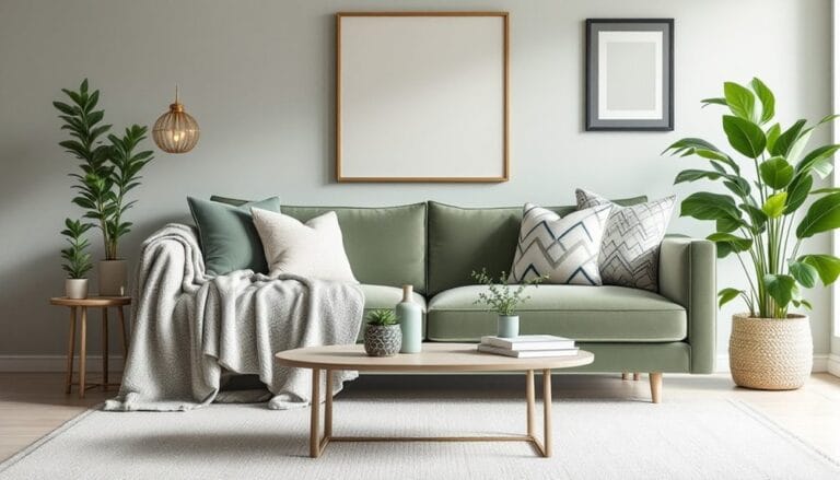 sage green living room inspiration