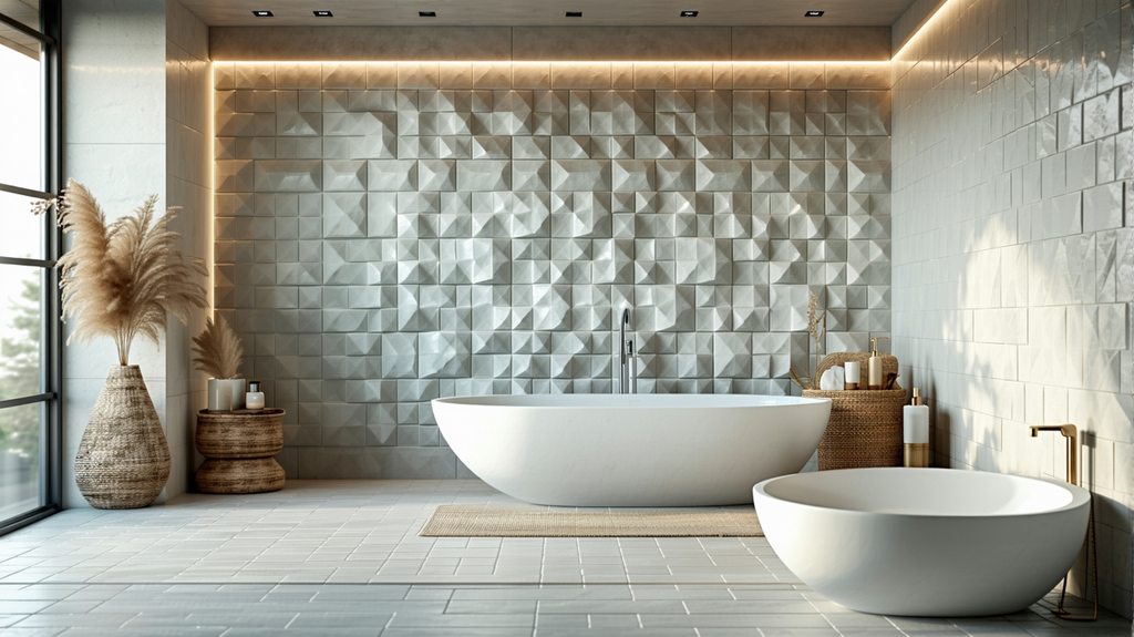 textured three dimensional tiles