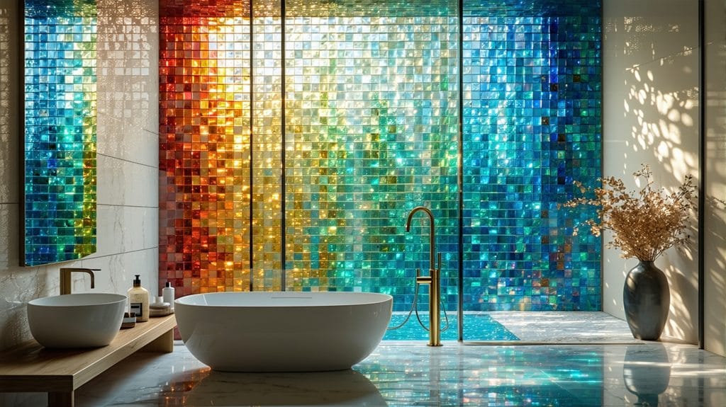 vibrant decorative glass tiles