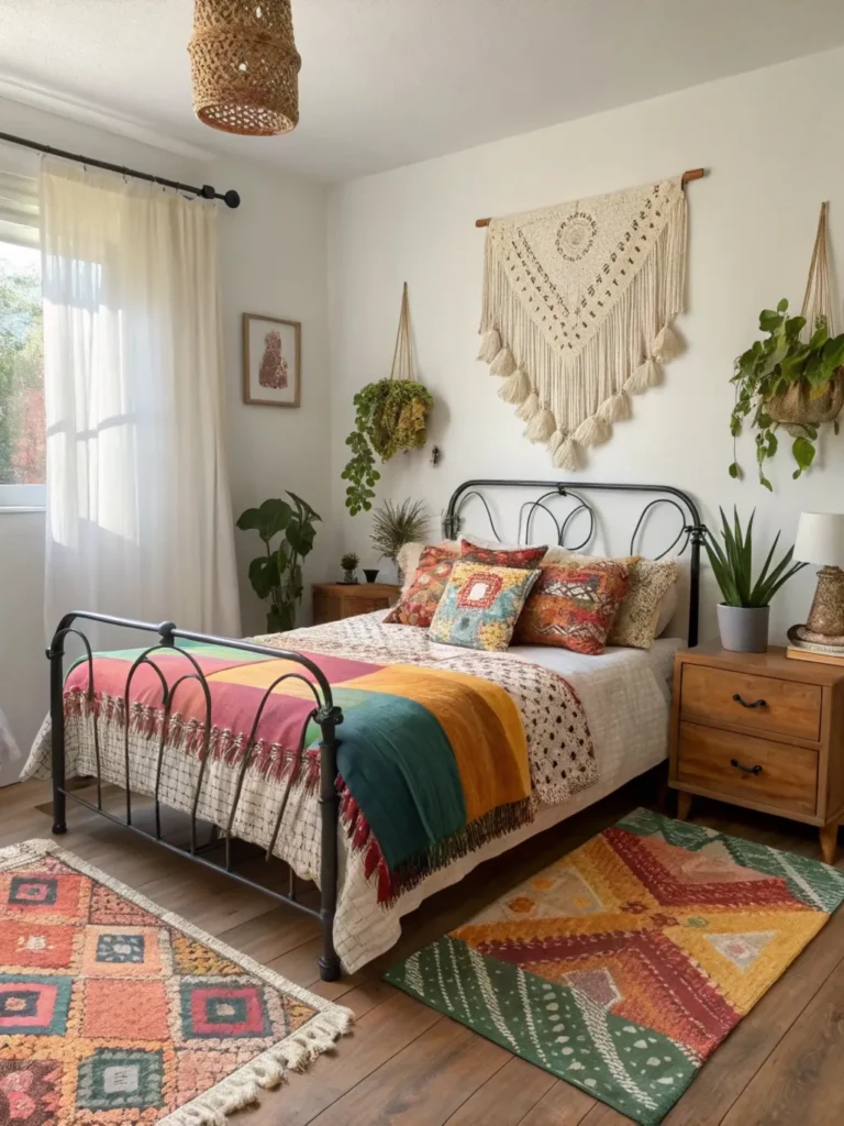 eclectic boho bedroom styles