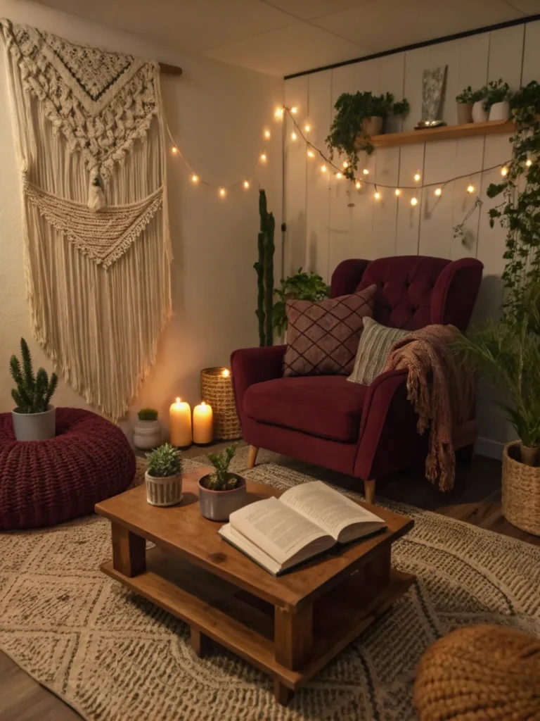 Cozy Dark Boho Living Room Ideas