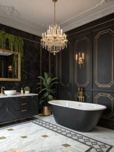 black bathroom designs