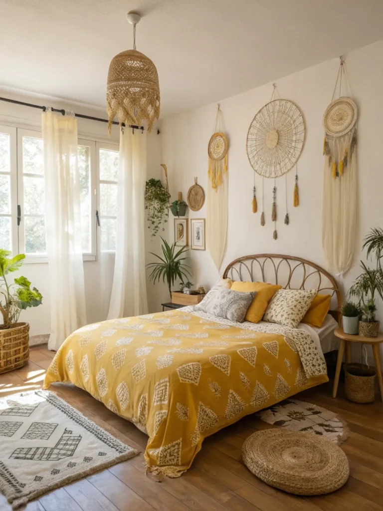 Yellow Boho Bedroom Inspirations