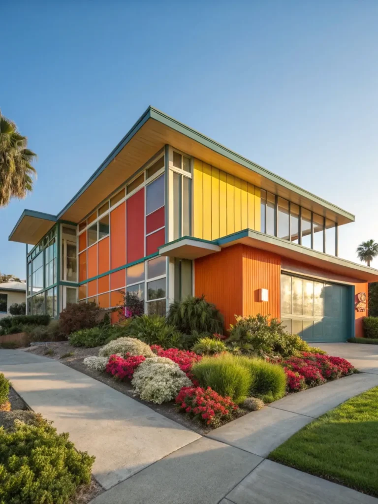 Colorful Mid-Century Modern House